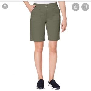 Women's Ribbed Waist Utility Shorts Olive Sprig